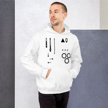 Load image into Gallery viewer, Parts of the machine (Daytona) Unisex Hoodie Blanc