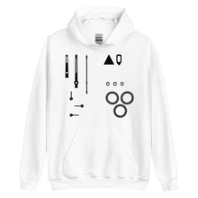 Load image into Gallery viewer, Parts of the machine (Daytona) Unisex Hoodie Blanc