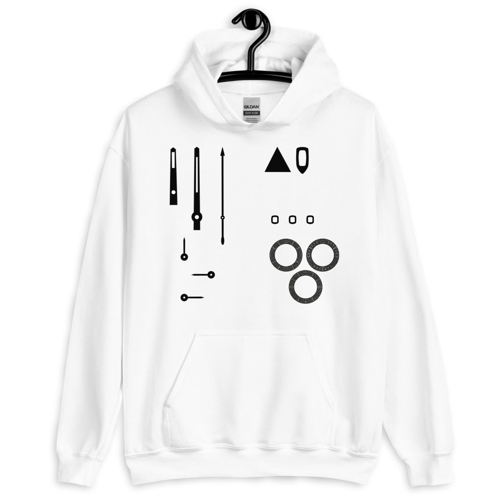 Parts of the machine (Daytona) Unisex Hoodie Blanc