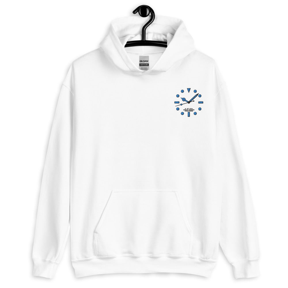 Luminous embroidered on heart (Submariner) Unisex Hoodie Blanc